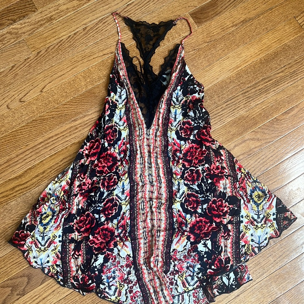 Free People floral mini dress
